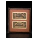 1864 Confederate $10 & $20 Currency Notes Replica
