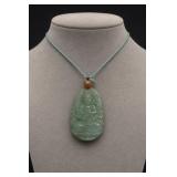 Jade Carved Pendant Necklace