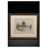 Framed Sabine River Landscape Print