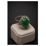 Jade Cabochon Ring