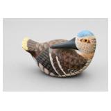 Carved Wooden Duck Figural Hand Painted