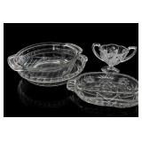 Anchor Hocking Stars And Bars Glass Serving Set