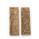 Pair Carved Wooden Cookie Molds