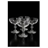 Etched Champagne Coupe Glass Set