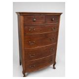 French Provincial Green Five-Drawer Dresser