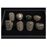 Tibetan-Style Ornate Ring Set, 8 Pieces