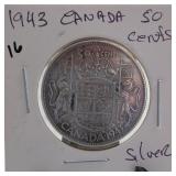 1943 Canadian 50-Cent Piece, Silver