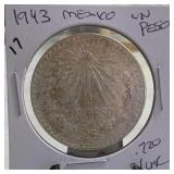 1943 Mexican One Peso