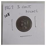 1866-S Liberty Seated Half Dollar, V.G., Silver
