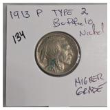 1913-D Buffalo Nickel, Type 1
