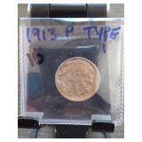 1913-P Buffalo Nickel, Type 1