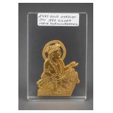 Swaminarayan 24KT Gold Overlay Silver Relief India
