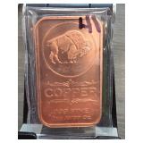 1 Oz .999 Fine Copper Eagle Bullion Round