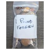 1 Pound Foreign Coin Lot