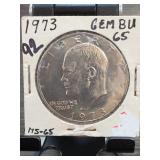 1976-D Eisenhower Dollar, Choice UNC, Type 2