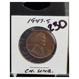 1945 Lincoln Wheat Cent, Gem Red UNC.