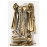 Vintage Bamboo-Pattern Flatware Lot