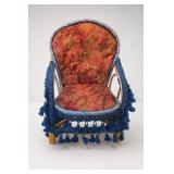 Wicker Lace-Trimmed Doll Chair