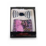 Linea Uomo Bow Tie Lapel Pin Pocket Square Set