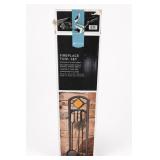 OHome 3-Piece Eggshell Black Fireplace Tool Set