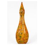 Orange Speckled Glazed Ceramic Vase