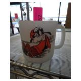 Goofy Milk Glass Mug