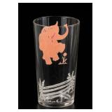 Mid-Century Pink Elephant Drinking Glass
