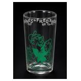 Flintstones Green Cartoon Drinking Glass