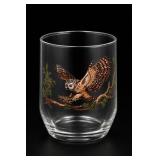 Libbey Sunoco American Wildlife Spotted Owl Glass