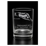 Pinehurst No. 2 Golf Course Map Rocks Glass