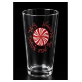 Eat Drink Be Merry Peppermint Pint Glass