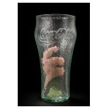 Coca-Cola Embossed Textured Glass Tumbler