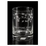 Firestone, Ohio Floral Tumbler Glass