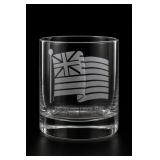 The Grand Union Flag Etched Rocks Glass