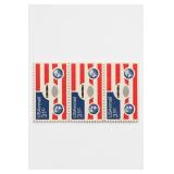 U.S. #C90 Plane, Globe & Flag 31¢ 3-Stamp Strip