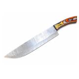 Damascus Steel Chef Knife With Decorative Handle