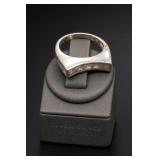 Sterling Silver Geometric Ring, Size 8.5