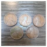 5-Coin 1910 Lincoln Cent Group