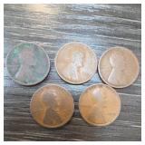 5-Coin 1912 Lincoln Cent Group