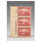 1909 U.S. #372 Hudson-Fulton Strip Of 3 Stamps