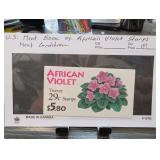 African Violet 20 x 29¢ Stamp Booklet, $5.80