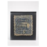 1869 U.S. #114 Three-Cent Grill Locomotive Stamp