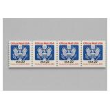 U.S. #0136 Official Mail Mint Coil Set Of 4