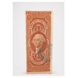 U.S. Internal Revenue 25¢ Certificate With Seal