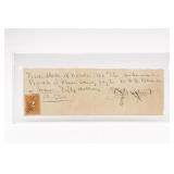 October 1860 Handwritten Note With U.S. 2¢ Stamp