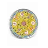 Hong Kong Decorated Mun Shou Longevity Plate Hong Kong Decorated Mun Shou Longevity Plate