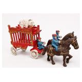 Cast Iron Overland Circus Wagon Toy With Horses Cast Iron Overland Circus Wagon Toy With Horses