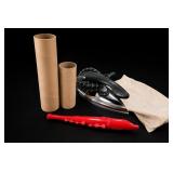 Iron, Binoculars, Tubes & Red Tool Lot Iron, Binoculars, Tubes & Red Tool Lot