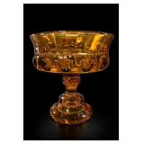 Indiana Glass Kings Crown Amber Compote Indiana Glass Kings Crown Amber Compote