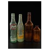 4 Vintage Grapette & Royal Crown Soda Bottles 4 Vintage Grapette & Royal Crown Soda Bottles